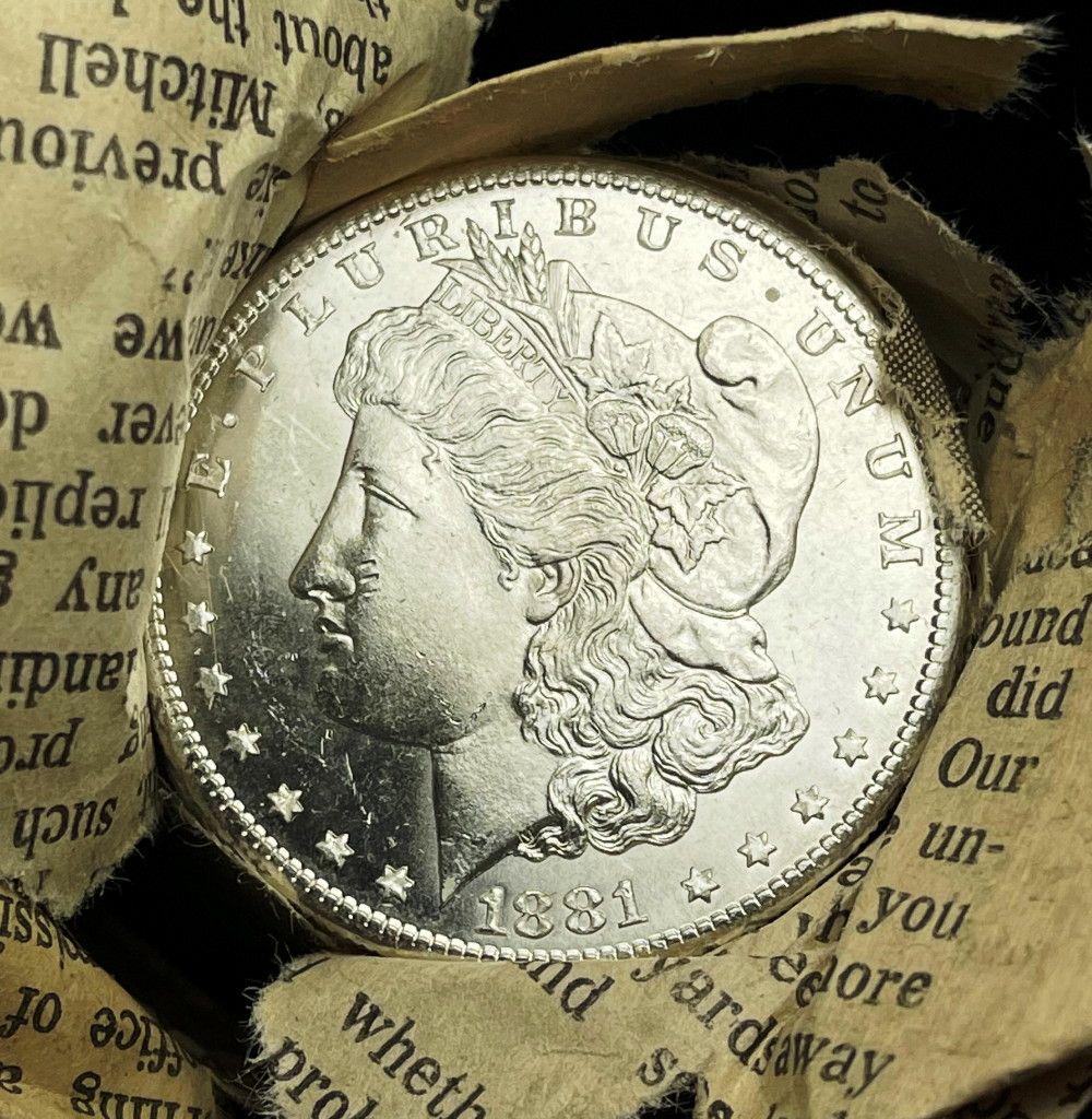 Roll (20) From Unearthed Hoard 1881-S Morgan: Winner will receive 1 Original Roll (20-coins) of these amazing Unearthed Morgans. I have to say, this lot is one of the most well-preserved treasure troves of BU Morgan Silver Dollars that I have see