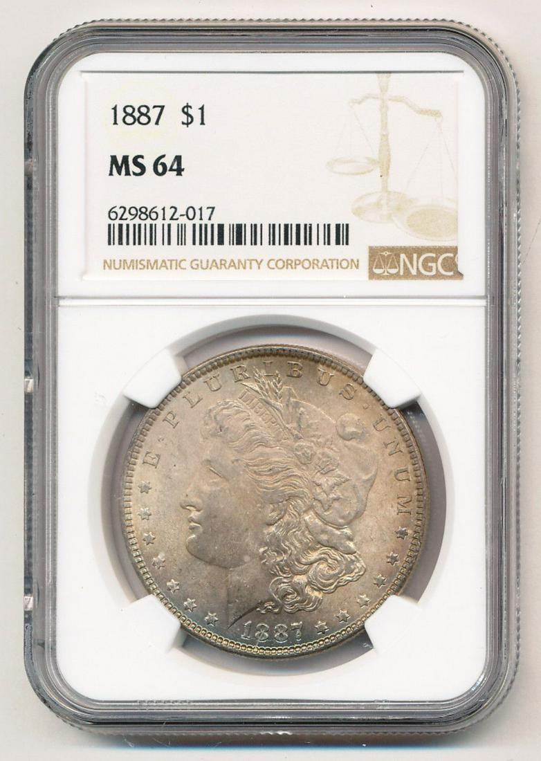 1887 Morgan Silver Dollar NGC MS64 (1 of 2)