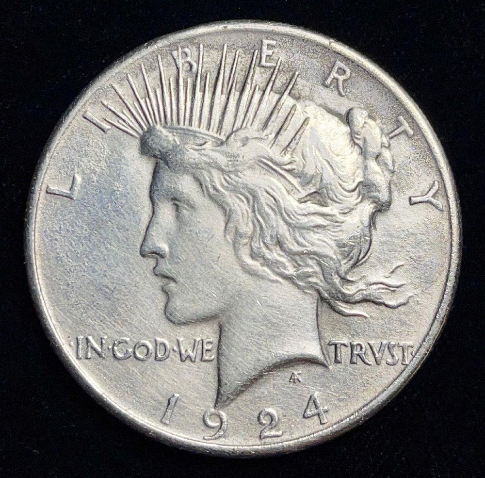 1924 Peace Silver Dollar AU (1 of 2)