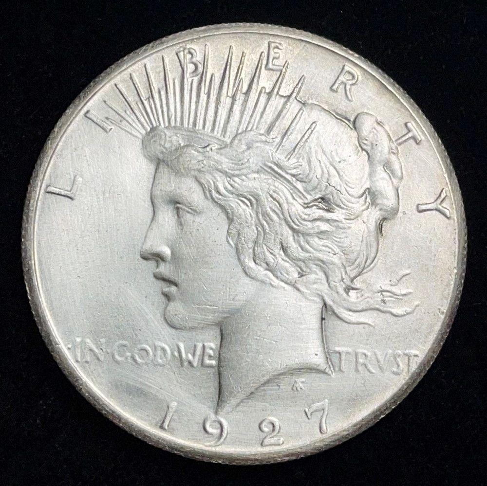 1927 Peace Silver Dollar AU Details (1 of 2)