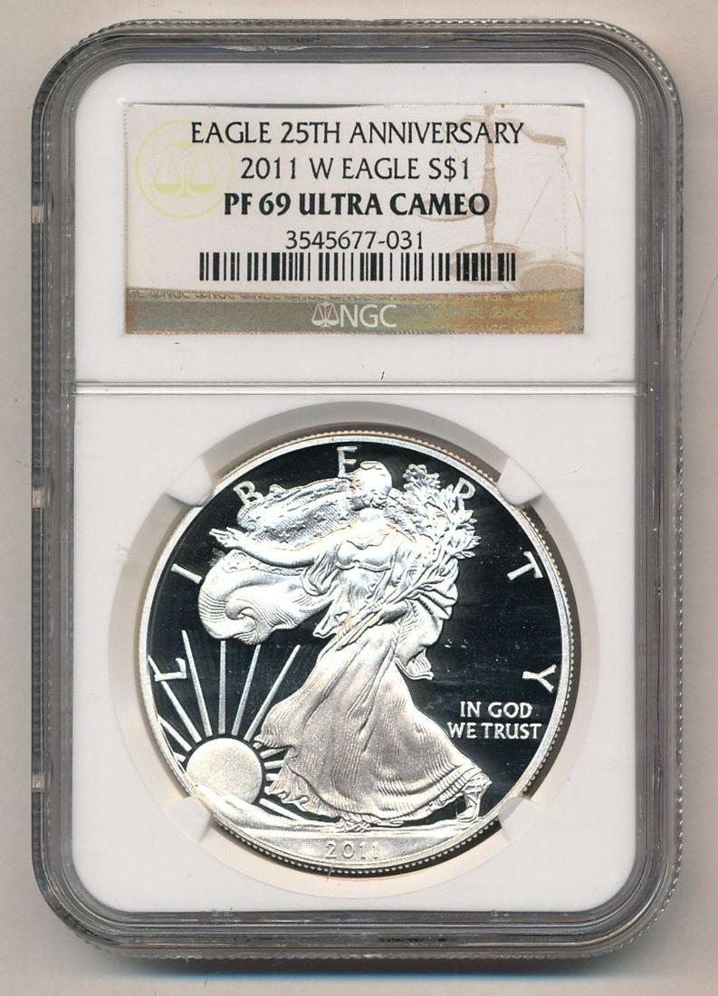 2011-W American Silver Eagle NGC PF69 Ultra Cameo (1 of 2)