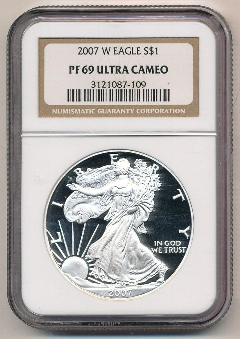 2007-W American Silver Eagle NGC PF69 Ultra Cameo (1 of 2)
