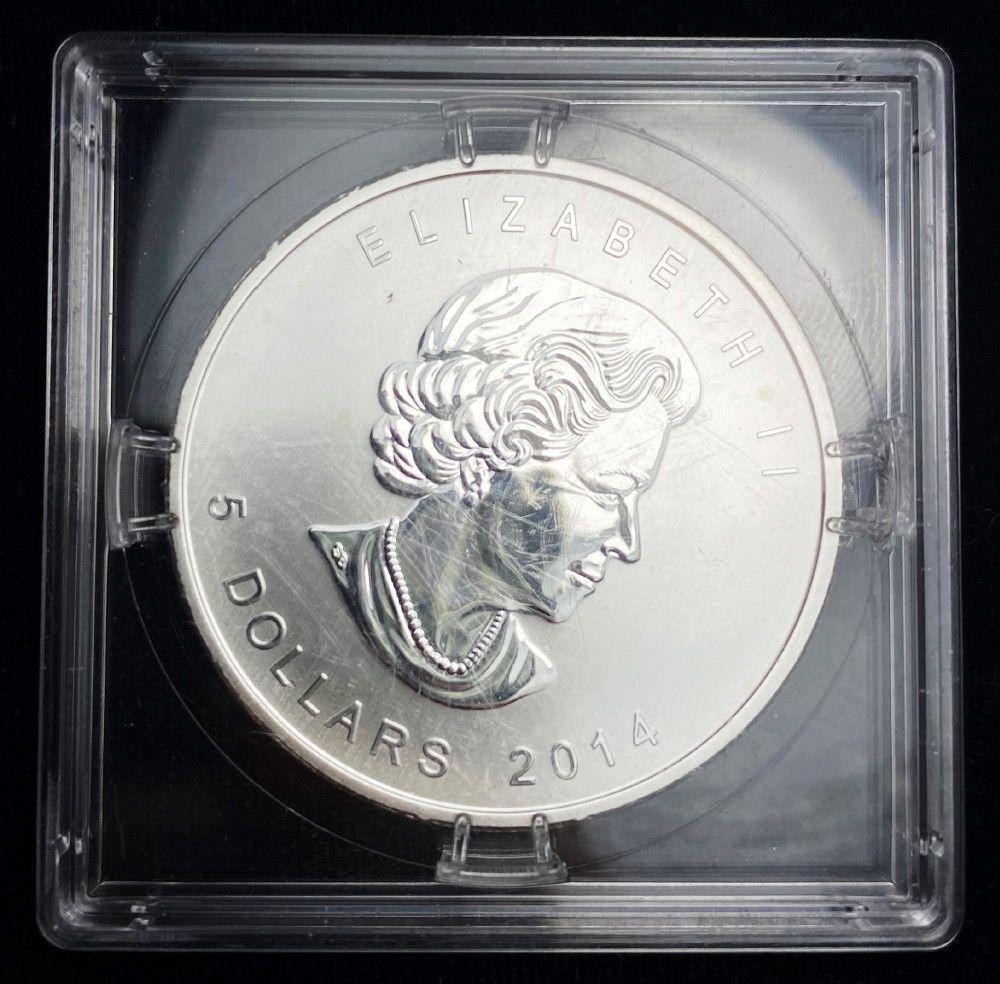 2013 Canada $5 Maple Leaf Privy 15 Mark 1 oz Silver (1 of 2)