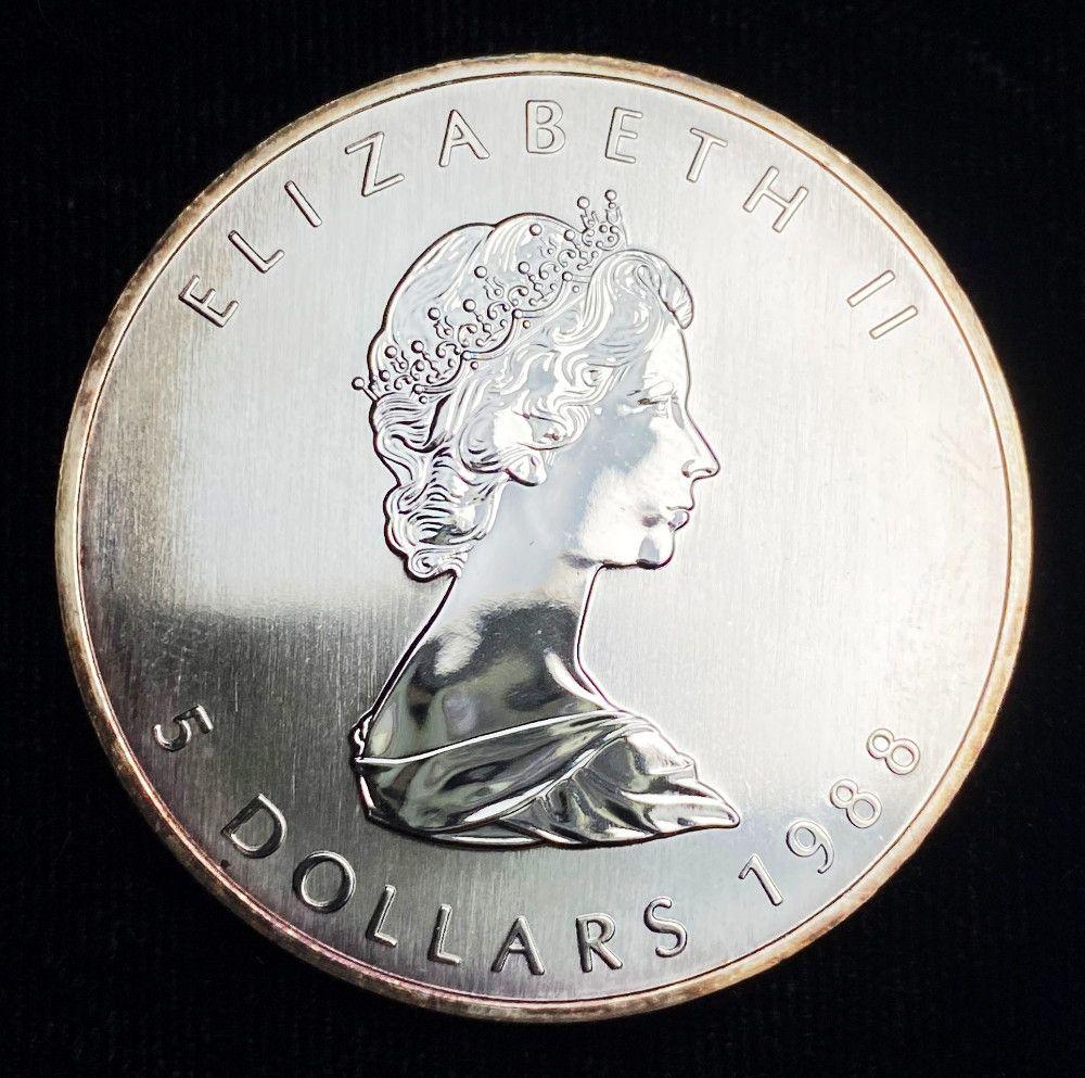 1988 Canada $5 Maple Leaf 1oz Silver (1 of 2)