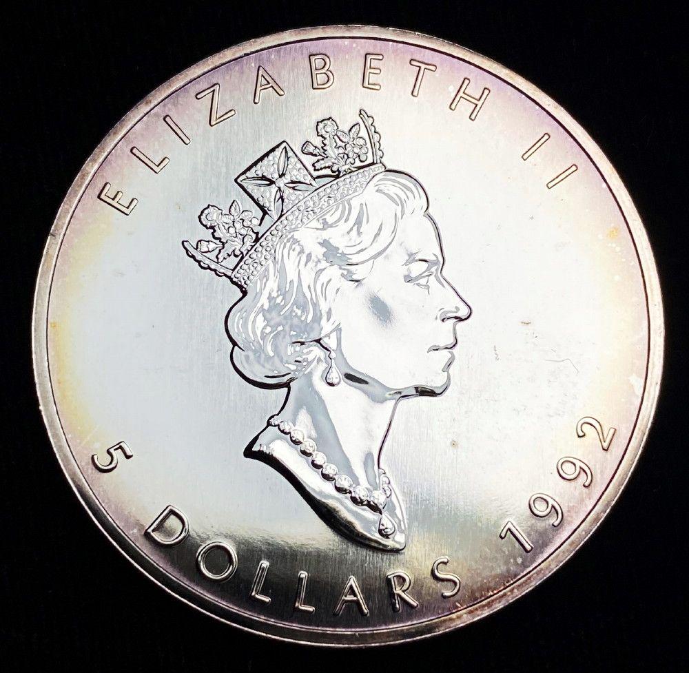 1992 Canada $5 Maple Leaf 1oz Silver (1 of 2)