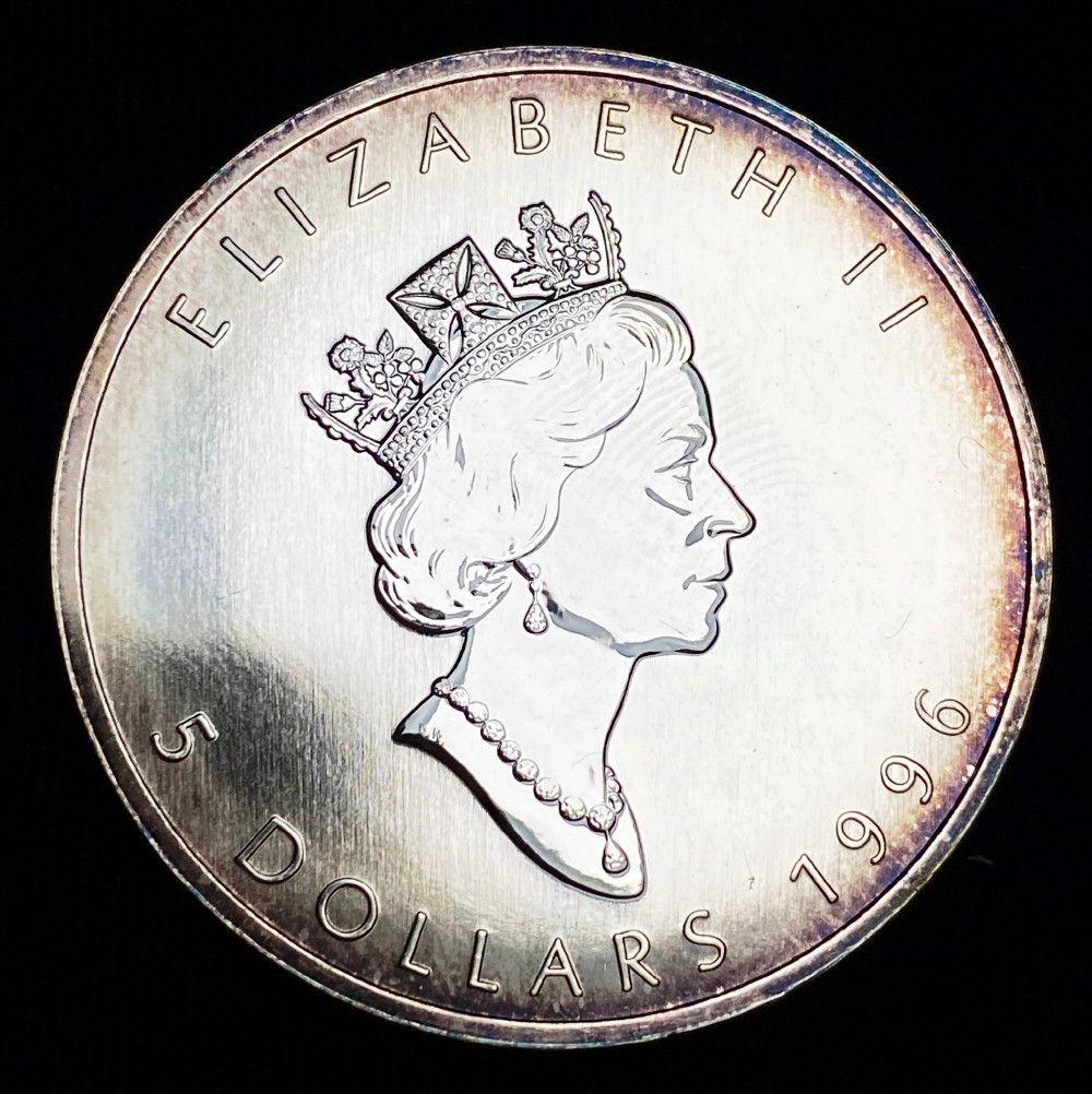 1996 Canada $5 Maple Leaf 1oz Silver (1 of 2)