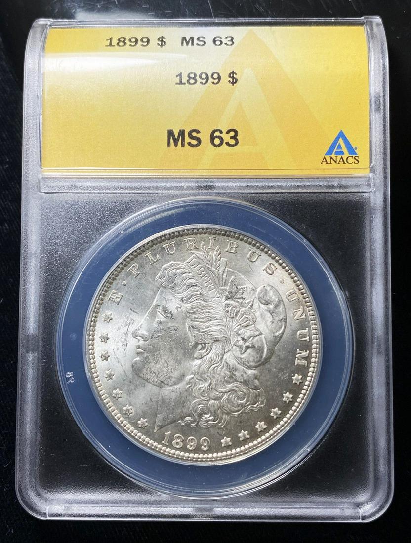 1899 Morgan Silver Dollar ANACS MS63 (1 of 4)