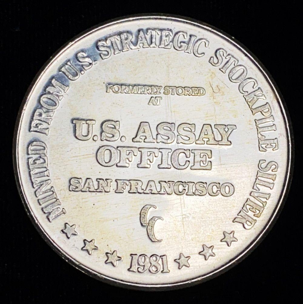 1981 US Assay Office San Francisco 1 oz Silver (1 of 2)