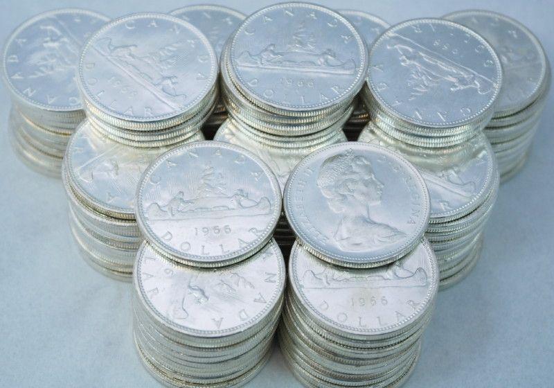 $100 Face 80% Silver Canadian Dollars Sealed Evidence (1 of 4)