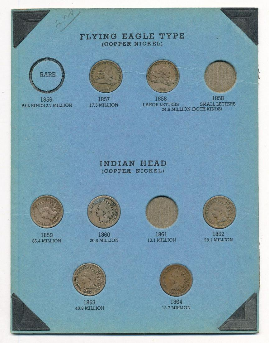 Partial Flying Eagle Indian Head Cent Collection (1 of 2)