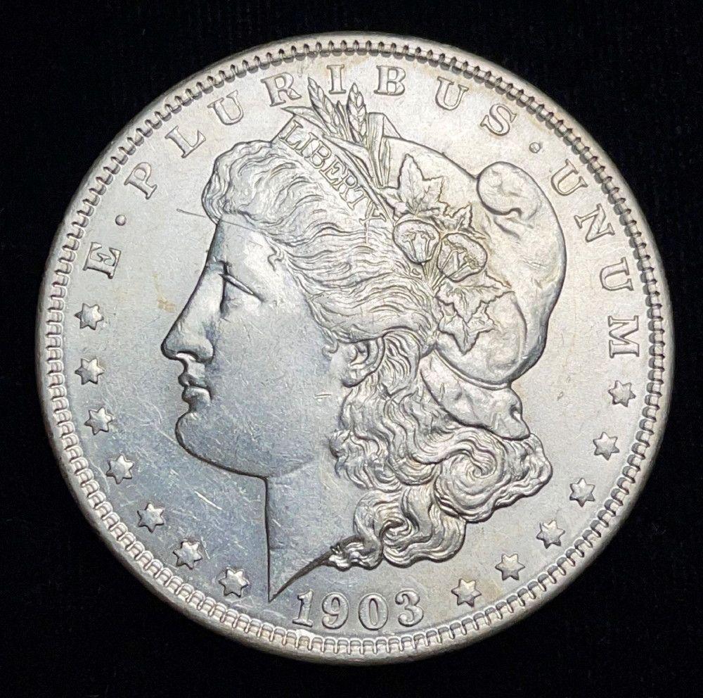 1903 Morgan Silver Dollar AU (1 of 3)