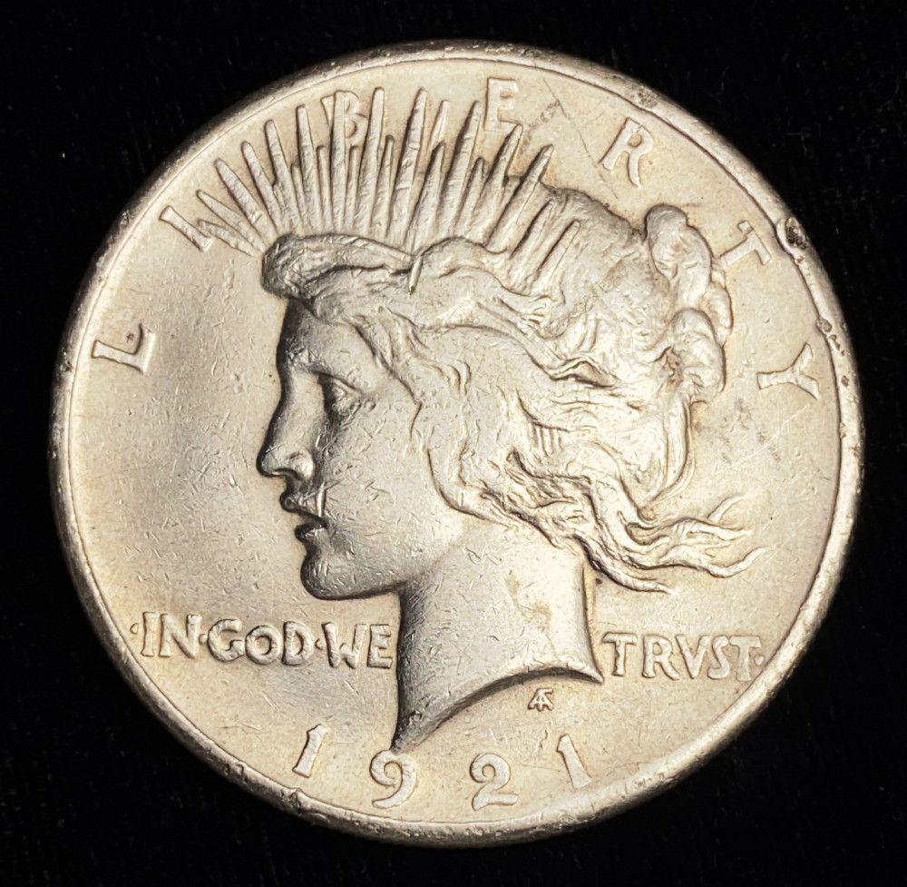 1921 Key Date Peace Silver Dollar VF (1 of 2)