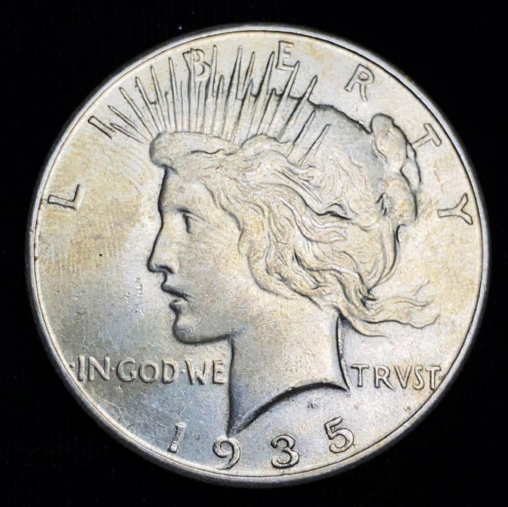 1935-S Peace Silver Dollar AU (1 of 2)