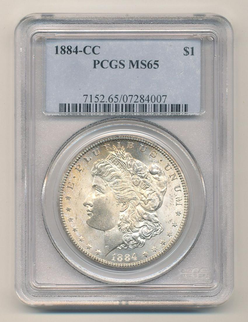 1884-CC Carson City Morgan Silver Dollar PCGS MS65 (1 of 2)