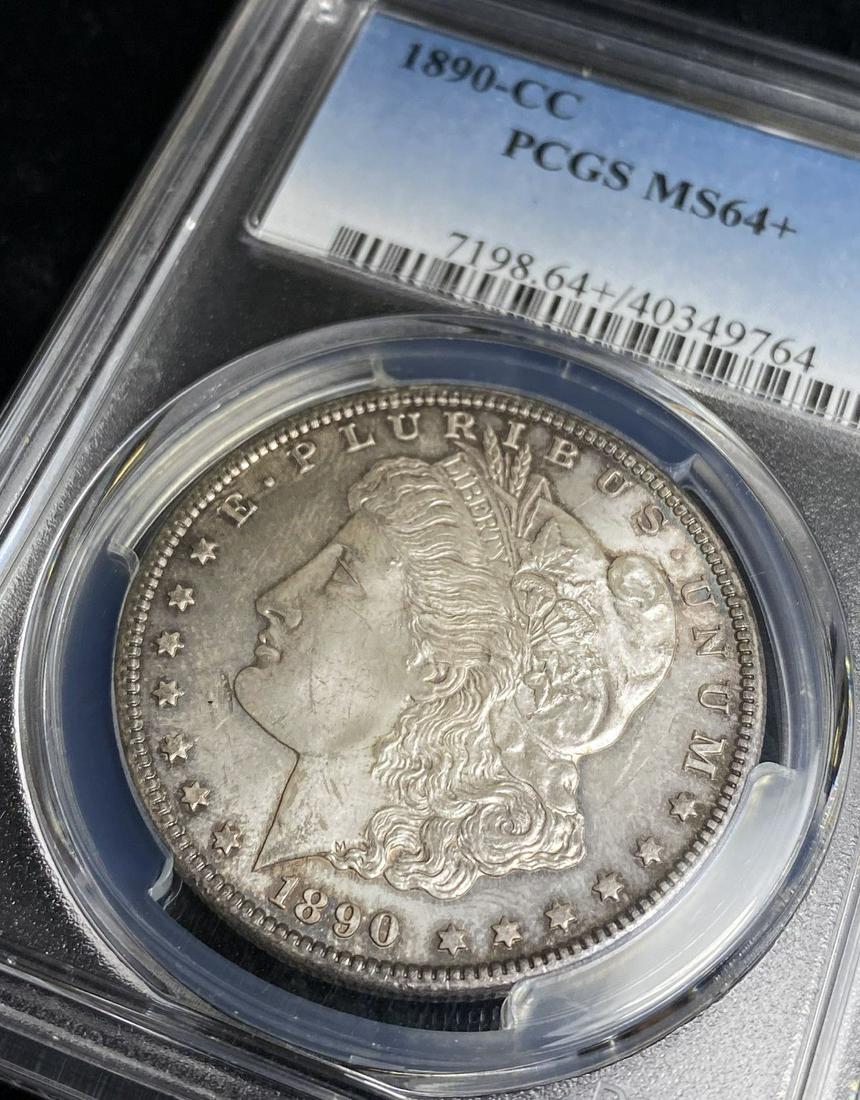 1890-CC Carson City Morgan Silver Dollar PCGS MS64+ (1 of 3)