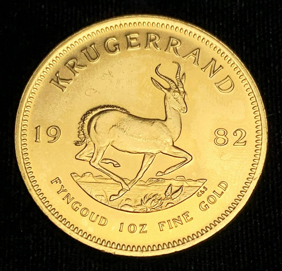 1982 1 oz South Africa Gold Krugerrand (1 of 2)