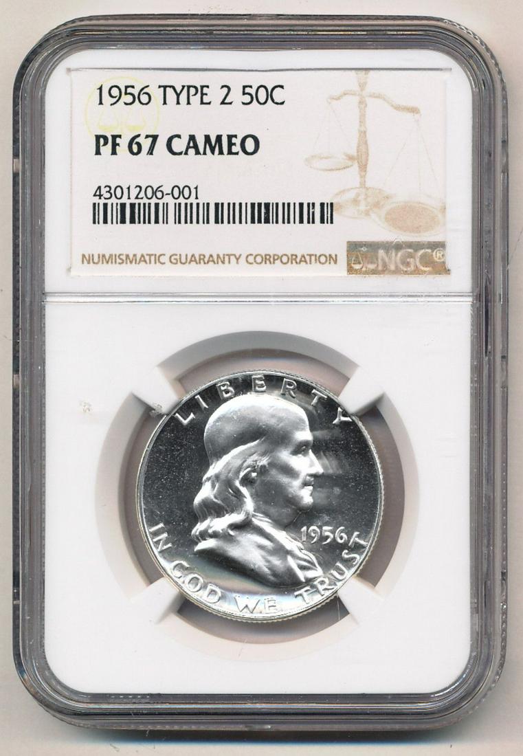 1956 Type 2 Lincoln Half Dollar NGC PF67 Cameo (1 of 2)