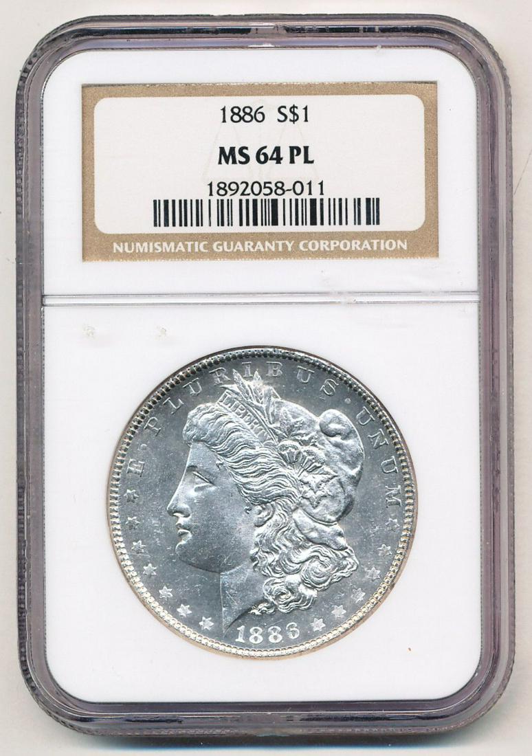 1886-S Morgan Silver Dollar NGC MS64 PL (1 of 2)