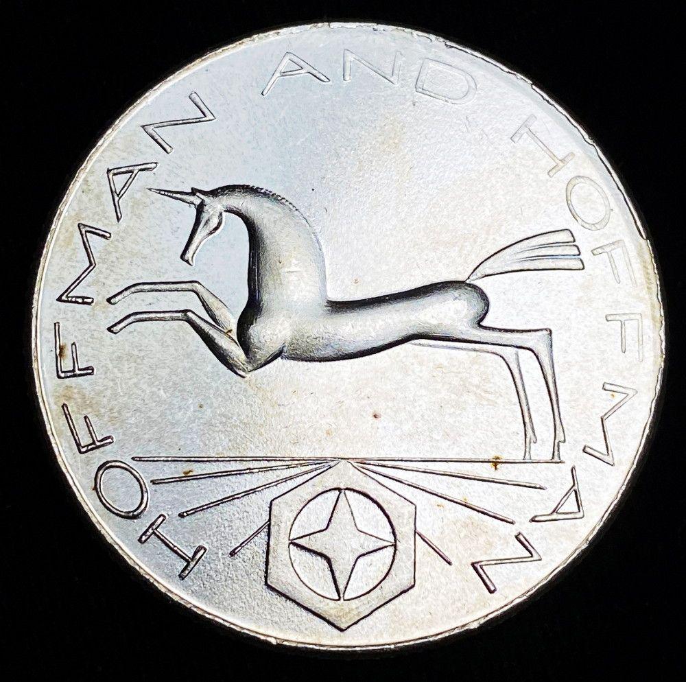 1981 Hoffman and Hoffman 1 oz Silver: Winner shall reveive the exact coin shown here. (EM/UB)