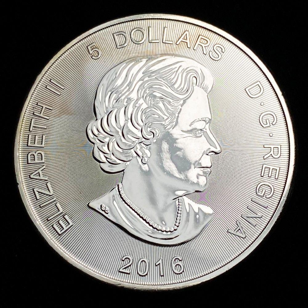 2016 $5 Canada Silver Maple Leaf 1 oz Tiger Wildlife (1 of 2)