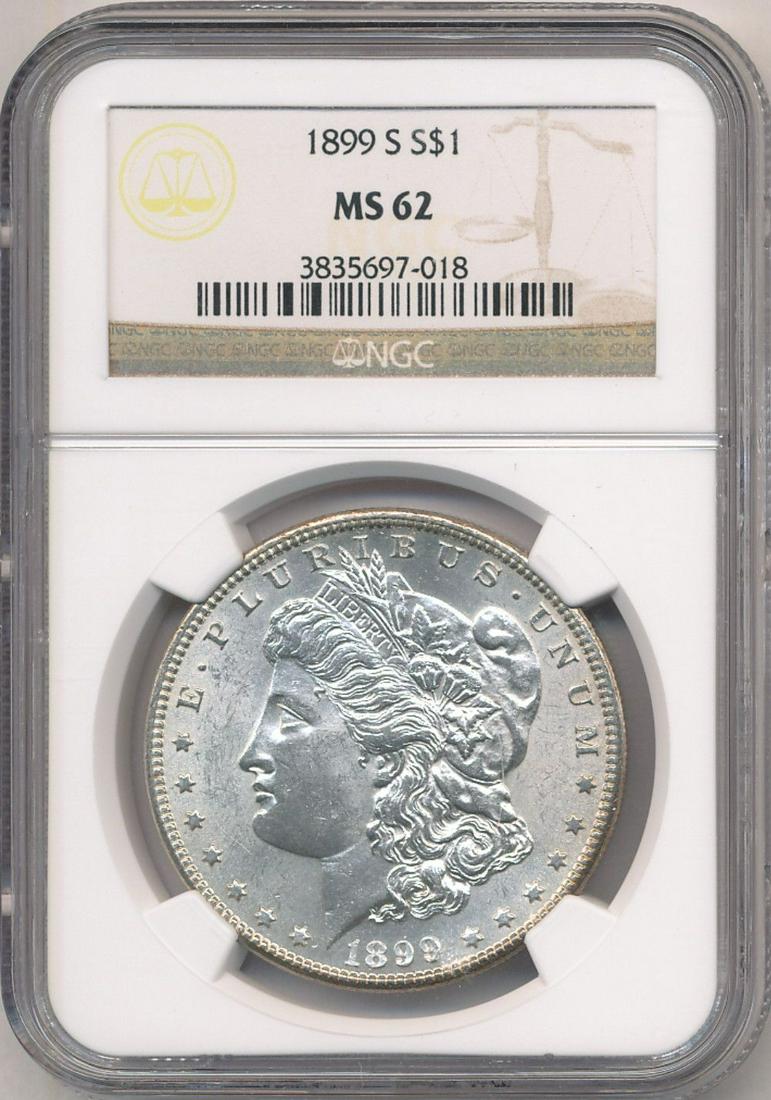 1899-S Morgan Silver Dollar NGC MS62 (1 of 4)