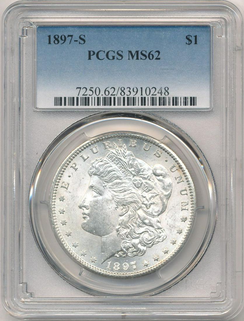 1897-S Morgan Silver Dollar PCGS MS62 (1 of 4)