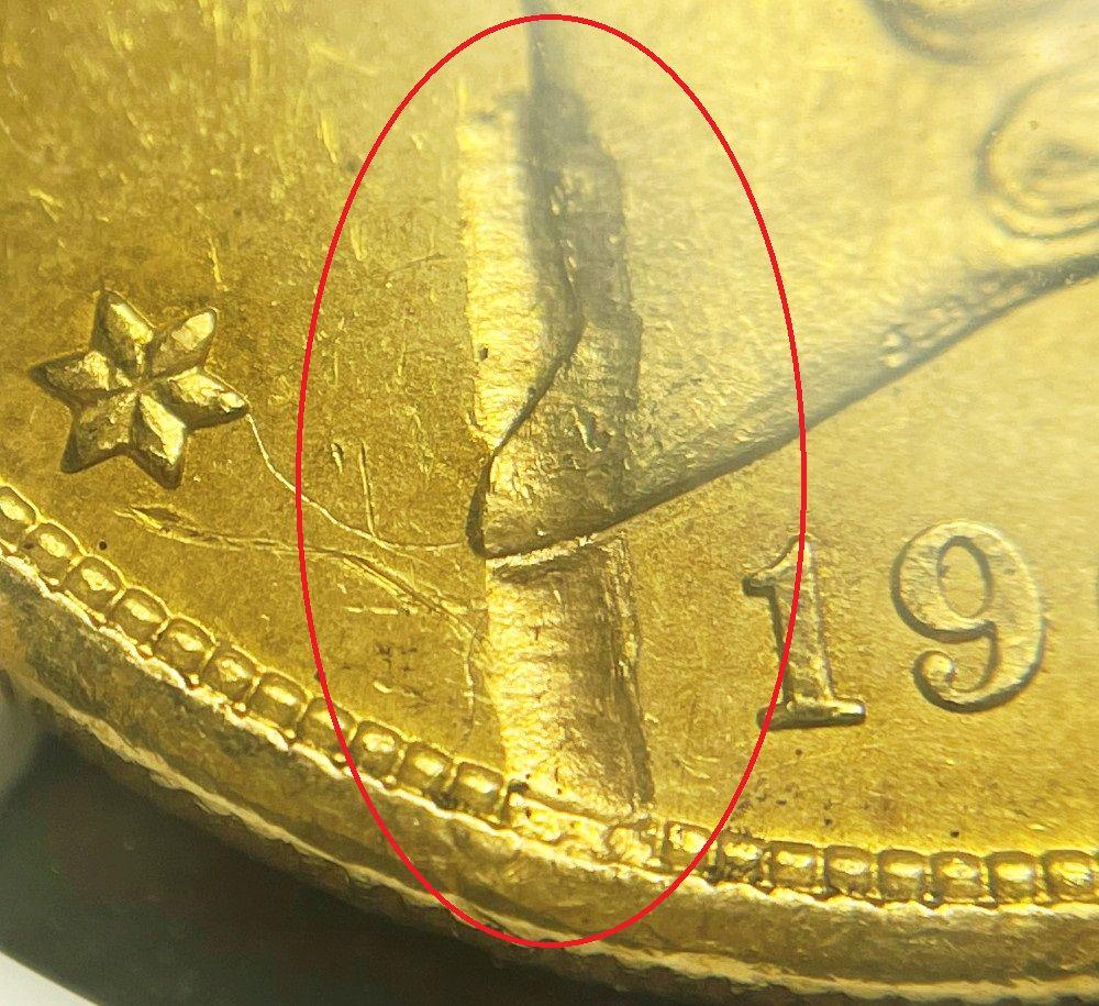 Mint Error 1904 Gold $20 Liberty NGC Obv. Struck MS62 (1 of 5)