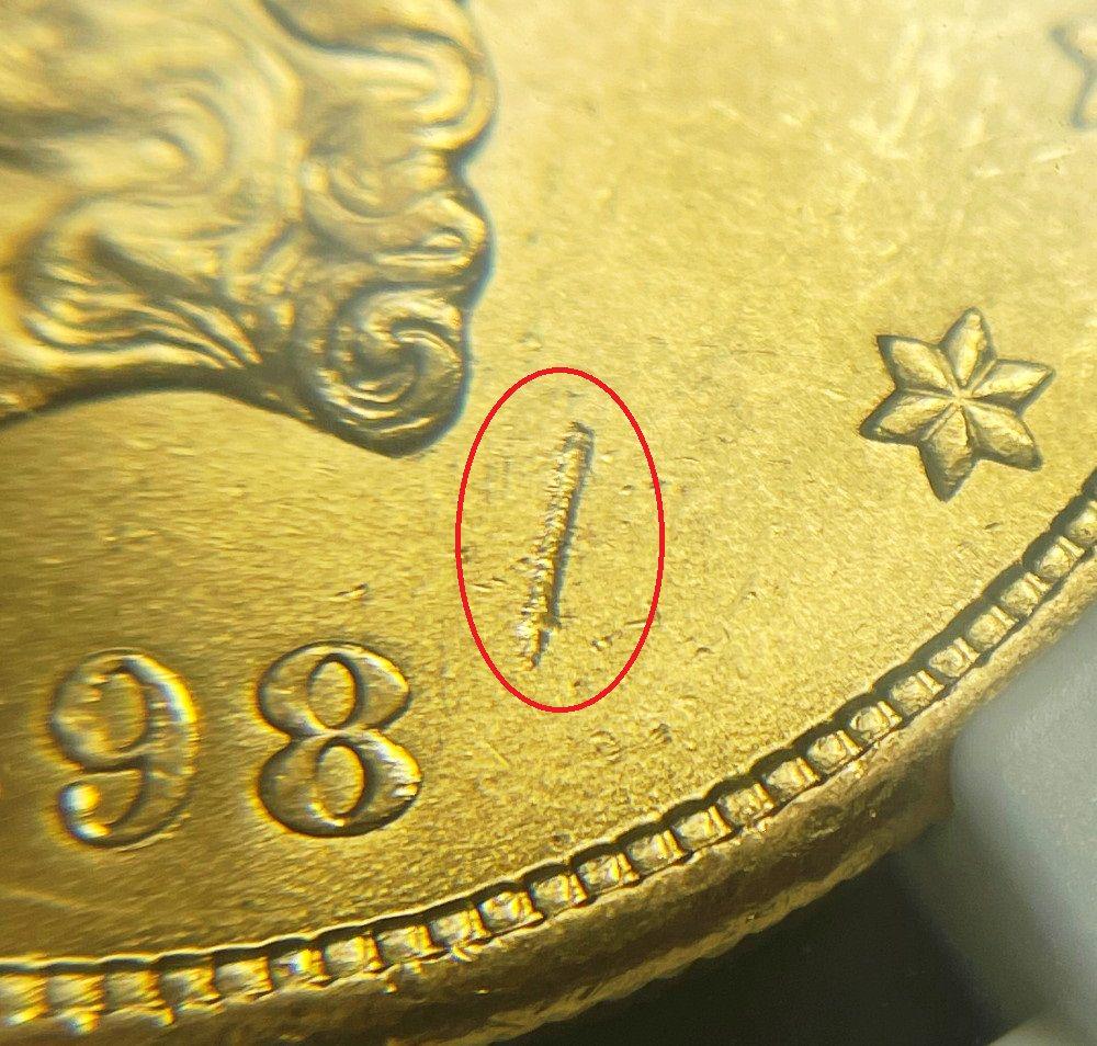 Mint Error 1898-S Gold $20 Liberty NGC Obv Struck MS62 (1 of 5)