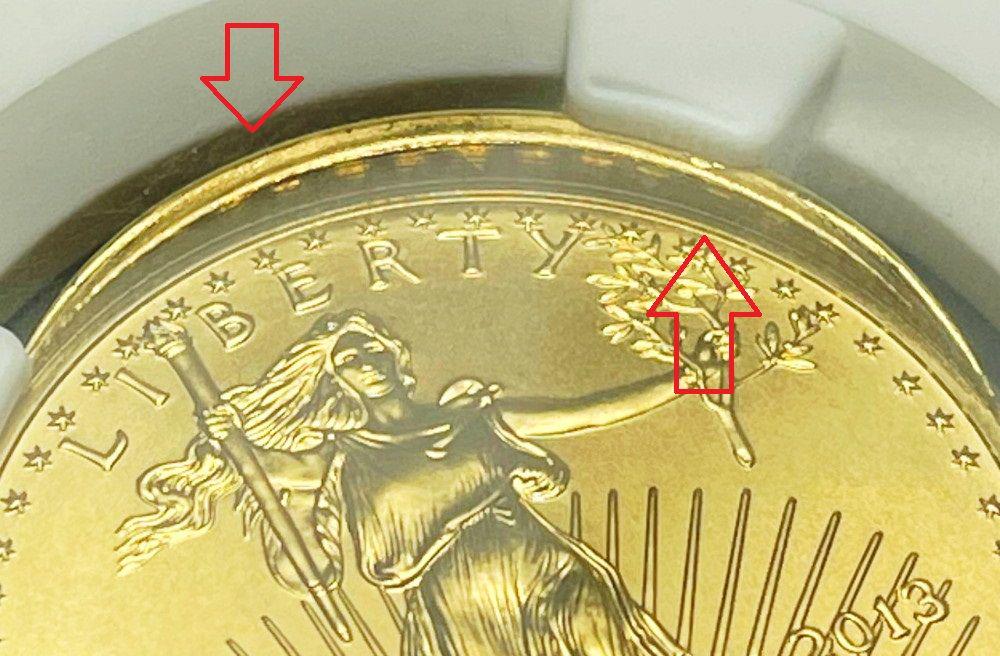 Mint Error 2013 G$25 Eagle NGC Horizontal Misalign MS69 (1 of 6)