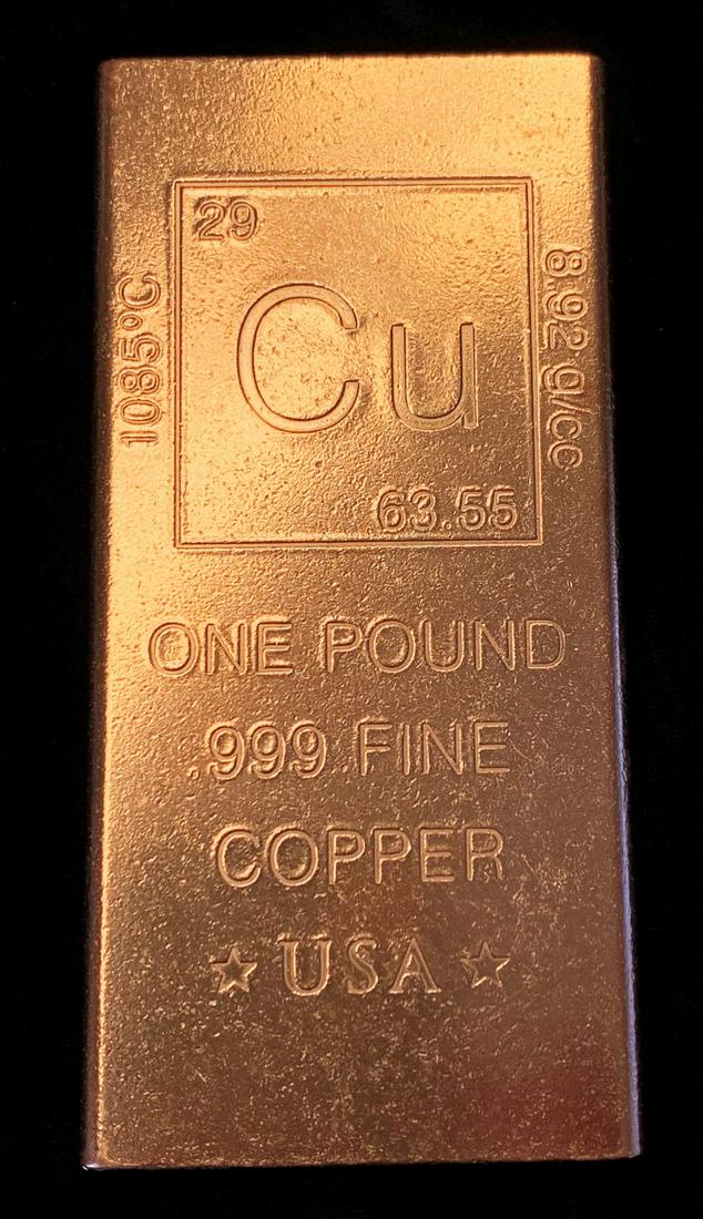 1 Pound .999 Fine Copper Bar (1 of 4)