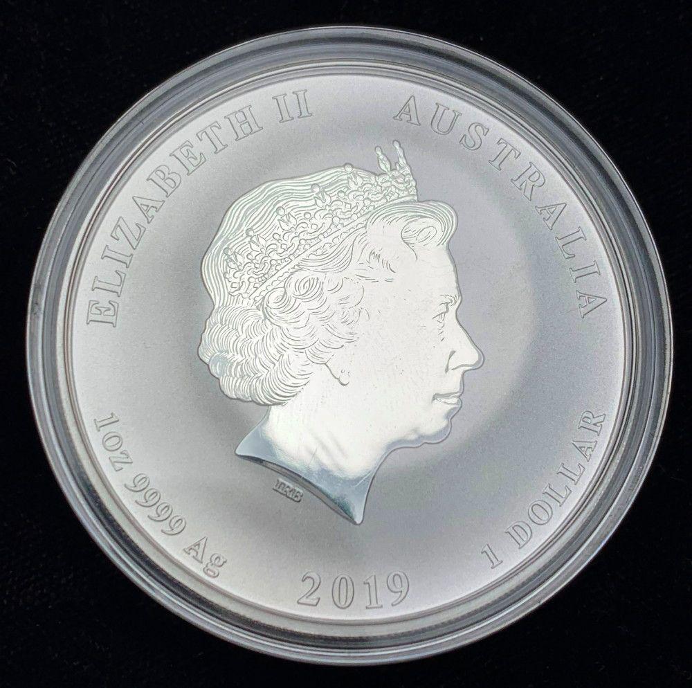 2019 Australia $1 "Year of the Pigs" 1 oz Silver (1 of 2)