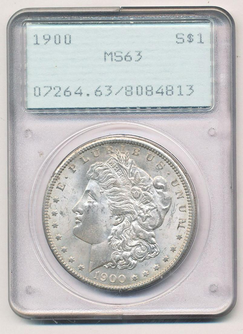 1900 Morgan Silver Dollar OGH PCGS MS63 (1 of 2)
