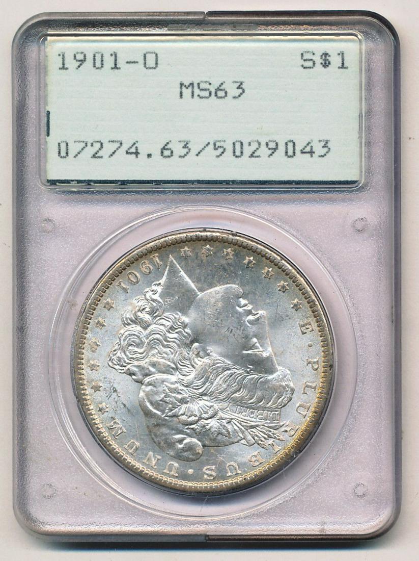 1901-O Morgan Silver Dollar OGH PCGS MS63 (1 of 2)