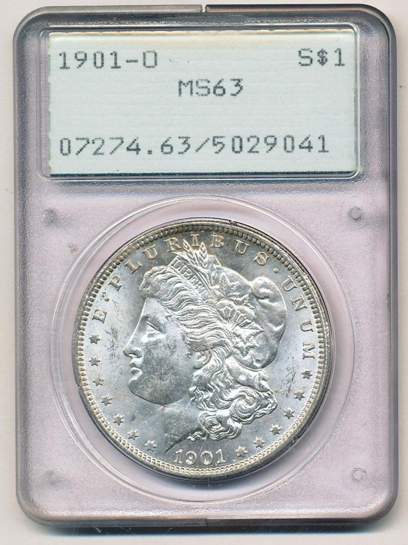 1901-O Morgan Silver Dollar OGH PCGS MS63 (1 of 2)