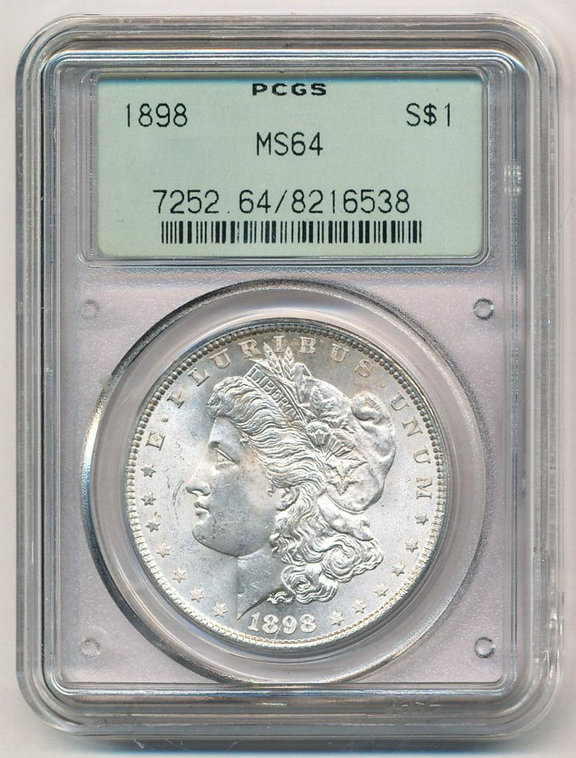 1898 Morgan Silver Dollar OGH PCGS MS64 (1 of 2)