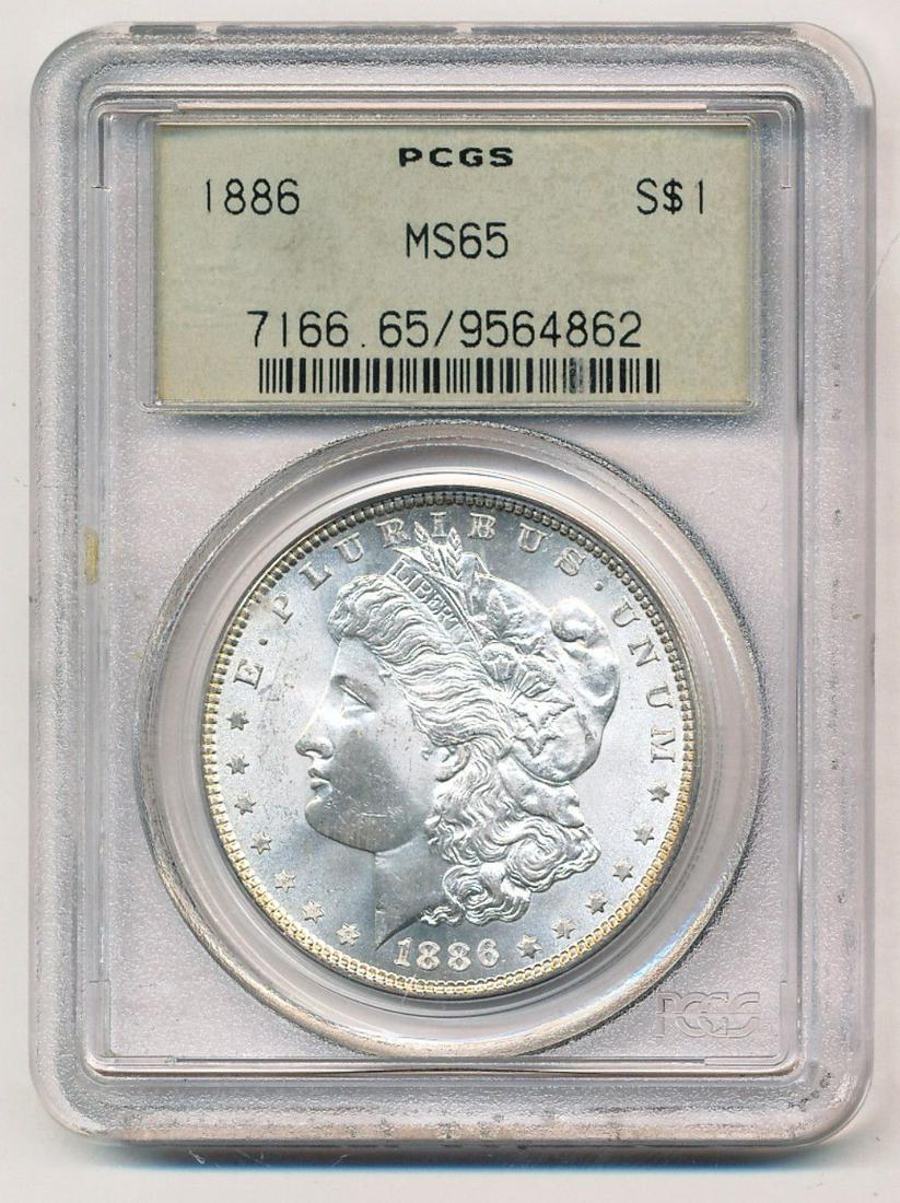 1886 Morgan Silver Dollar OGH PCGS MS65 (1 of 2)