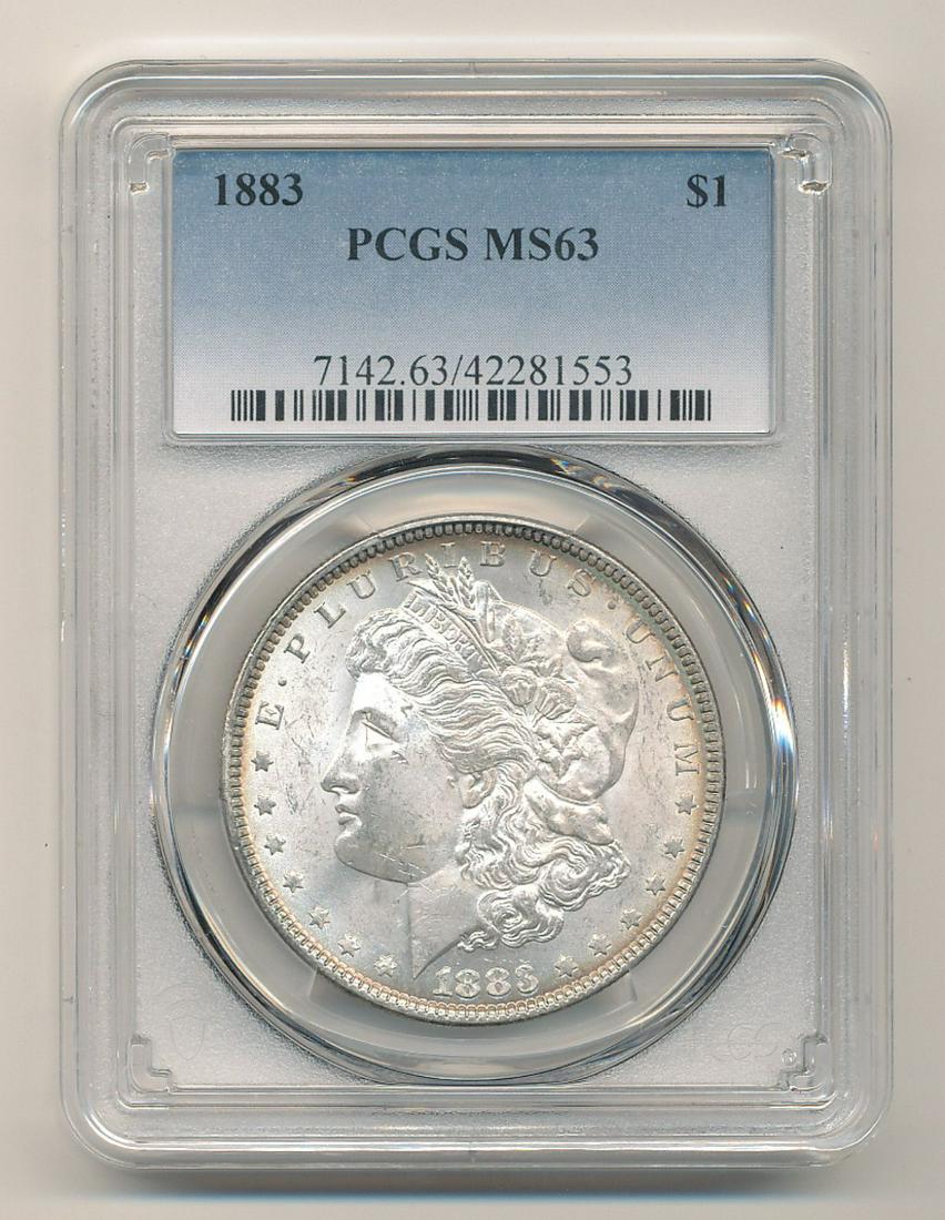 1883 Morgan Silver Dollar PCGS MS63 (1 of 2)