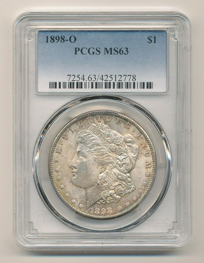 1898-O Morgan Silver Dollar PCGS MS63 (1 of 2)
