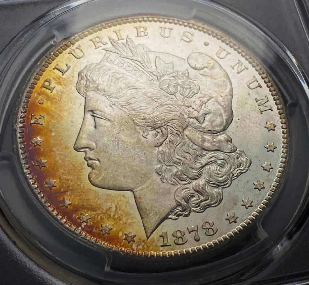 1878-CC Morgan Silver $1 PCGS MS62 Crescent Moon Toning (1 of 4)
