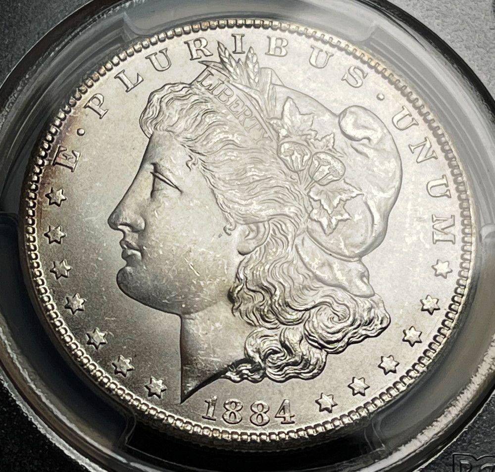 1884-CC Morgan Silver Dollar PCGS MS65 (1 of 4)