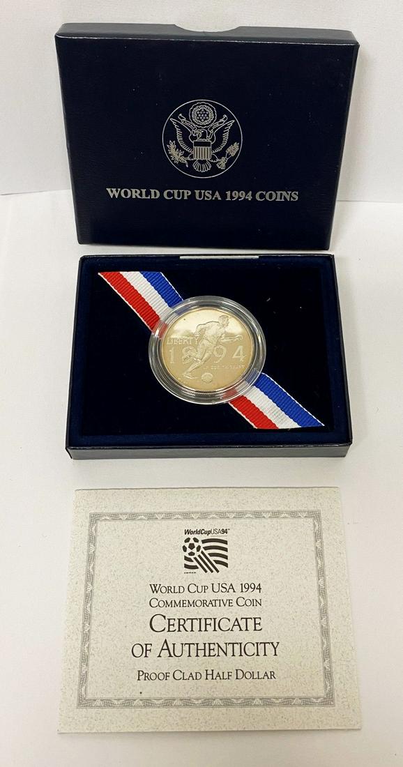 1994 World Cup USA Comm. Coin Proof Clad Half $1 OGP (1 of 3)