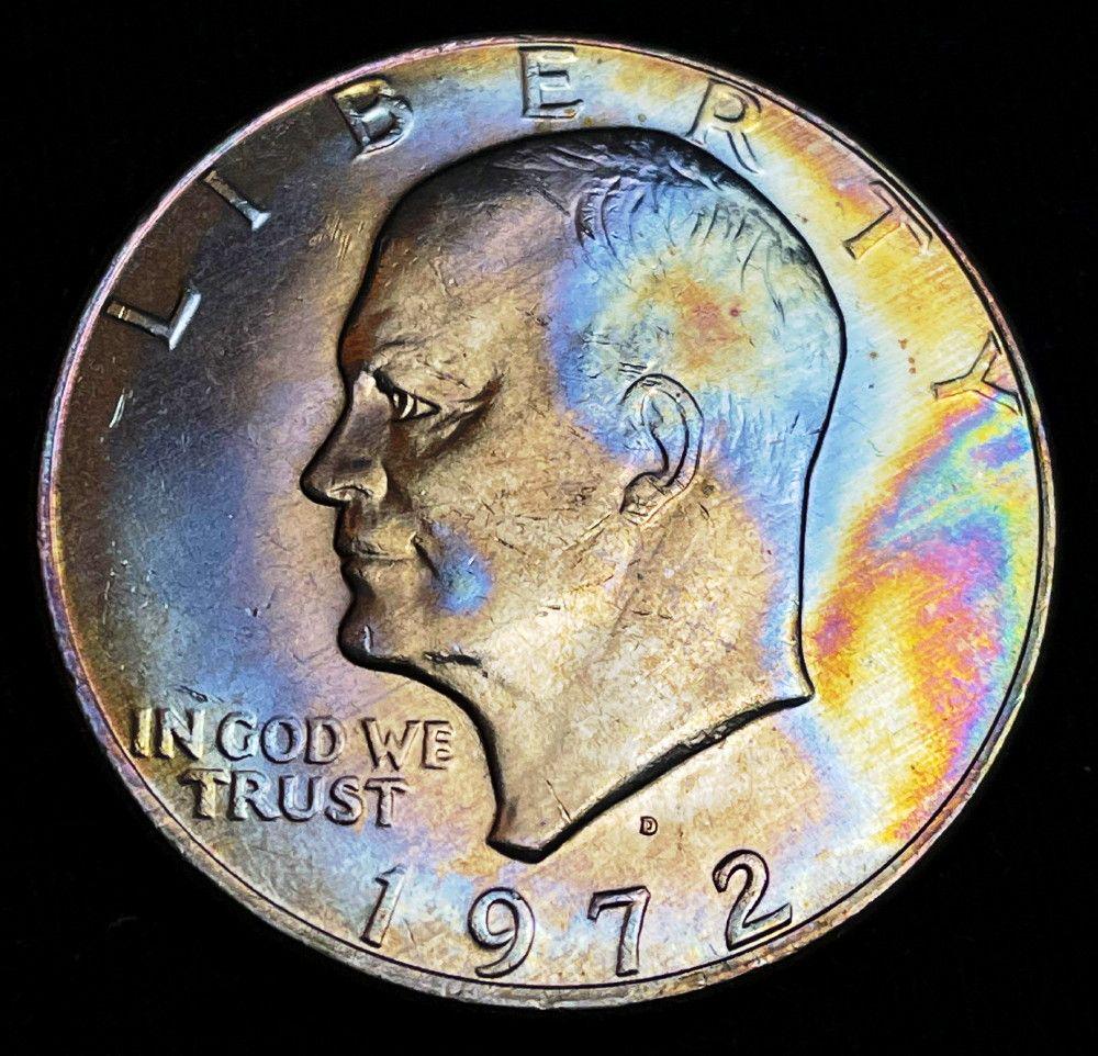 Amazing Rainbow 1972 Eisenhower One Dollar (1 of 2)
