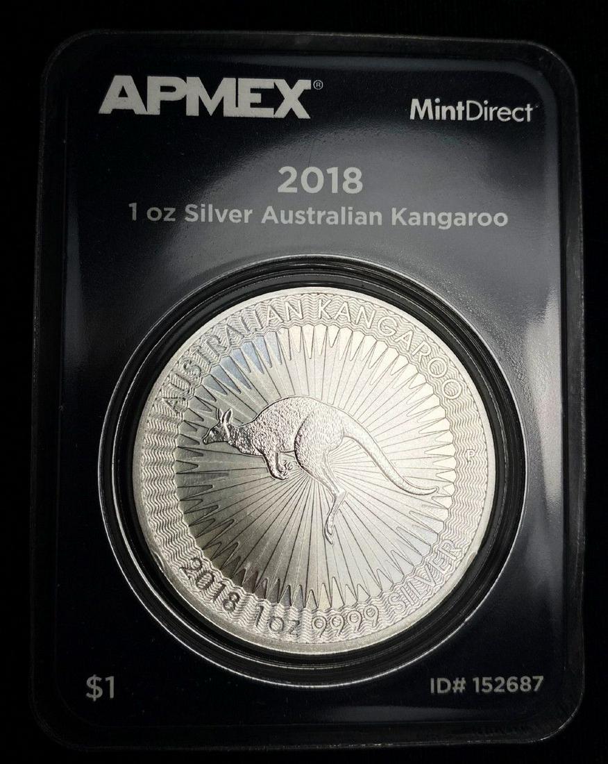 2018 Australia 1oz Kangaroo Slvr Dollar BU Mint Direct (1 of 2)