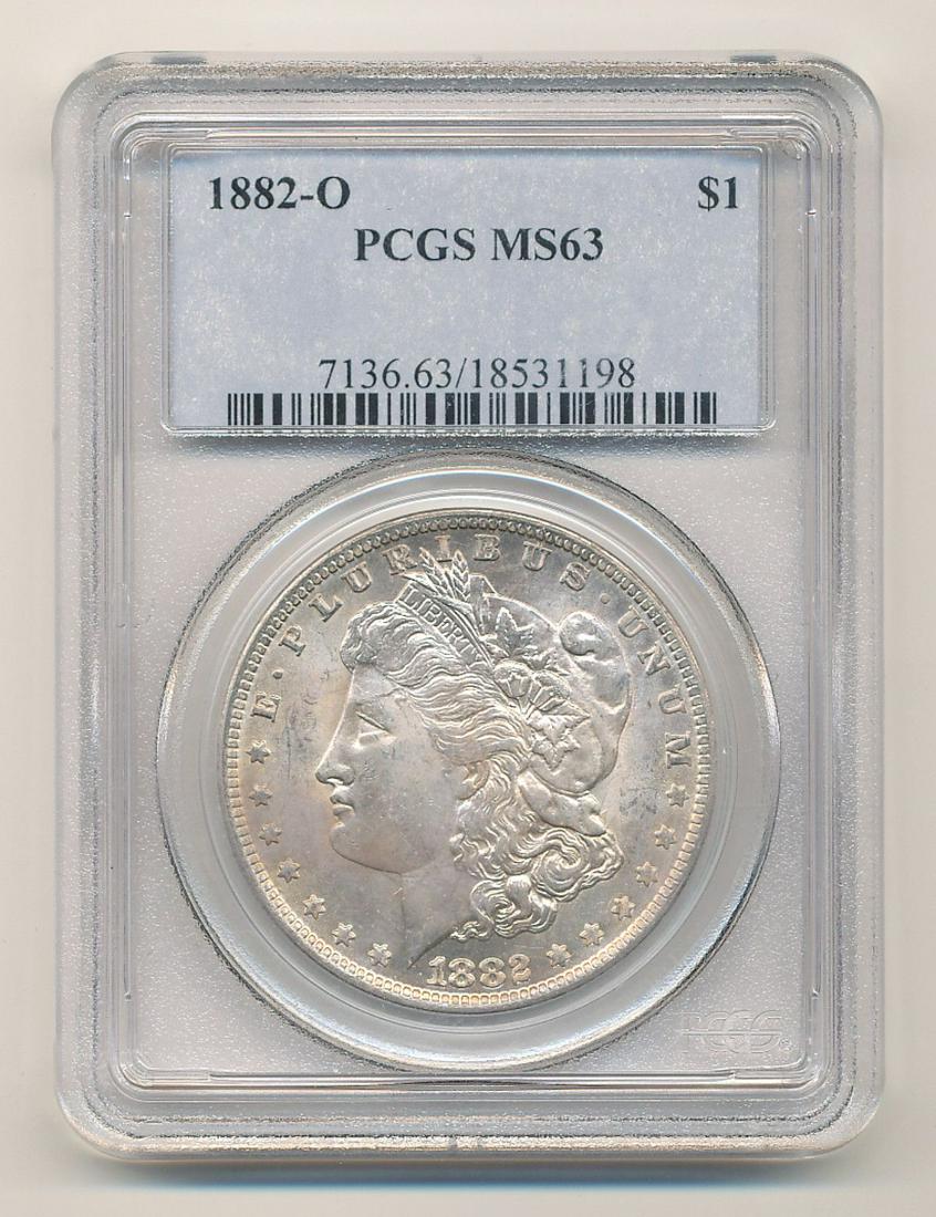 1882-O Morgan Silver Dollar PCGS MS63 (1 of 2)