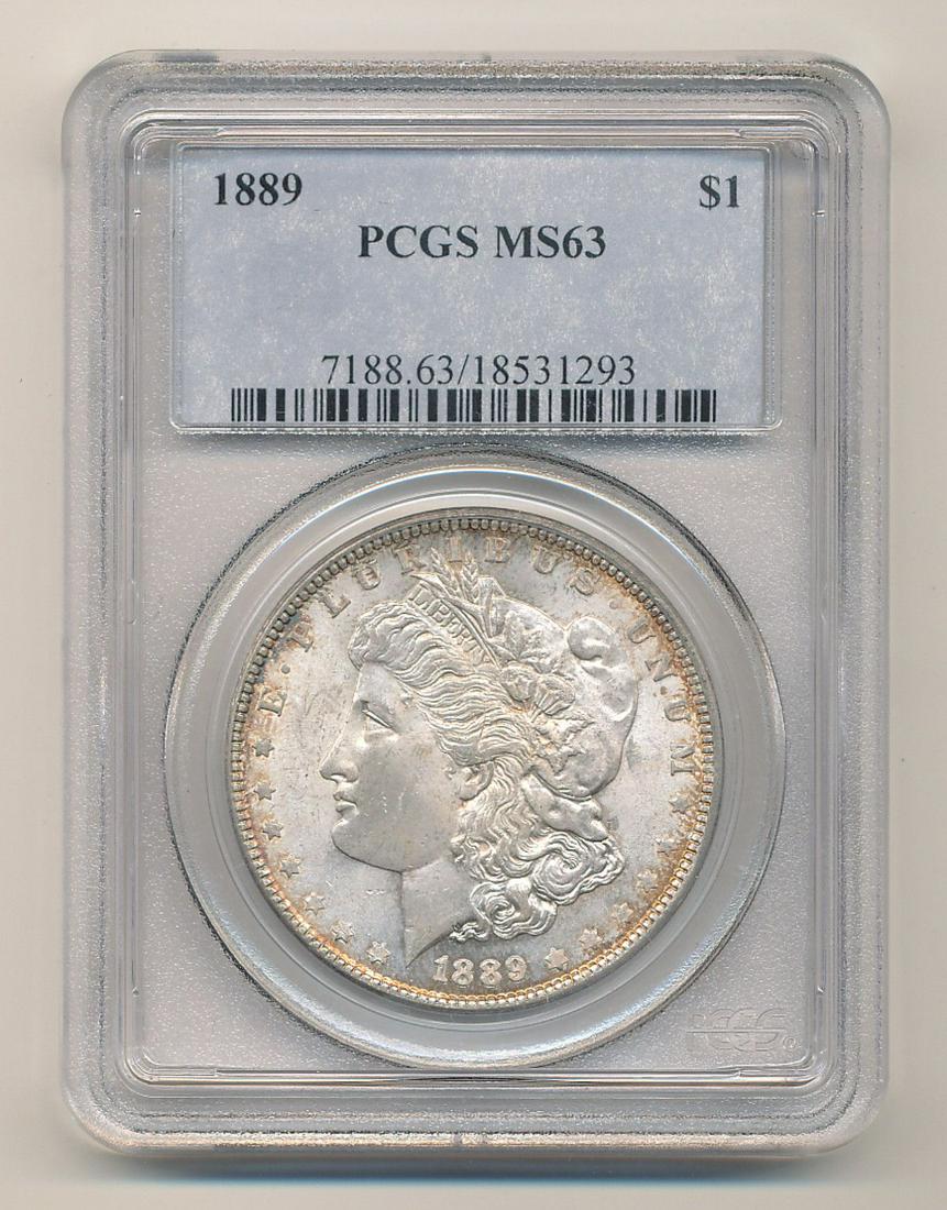 1889 Morgan Silver Dollar PCGS MS63 (1 of 2)