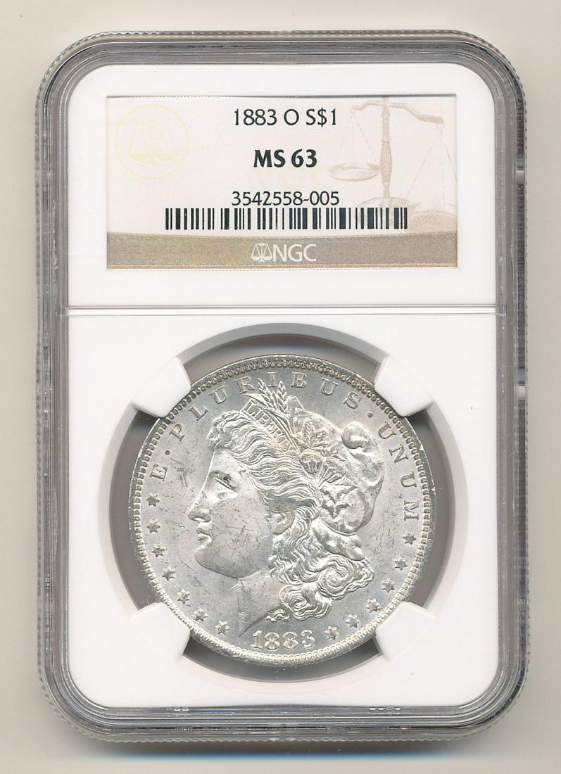 1883-0 Morgan Silver Dollar NGC MS63: Winner shall receive the exact coin shown here. (ML/B)