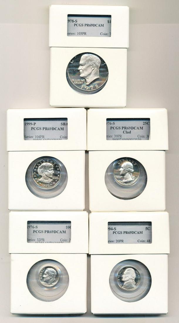 Old PCGS Slab Collection Grab Bag With Intercept Shield (1 of 3)