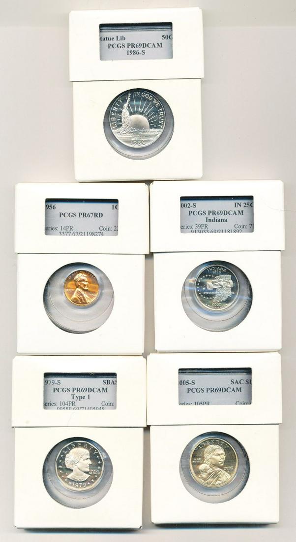 Old PCGS Slab Collection Grab Bag With Intercept Shield (1 of 3)