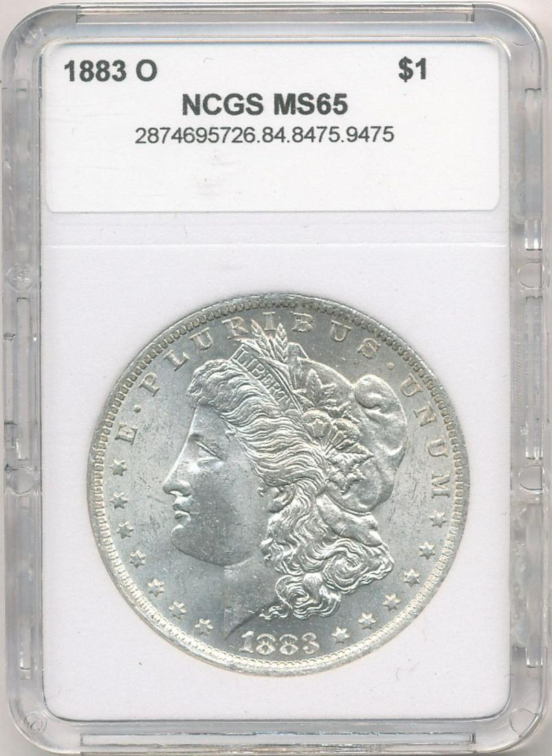 1883-O Morgan Silver Dollar NCGS Not MS65 (1 of 2)