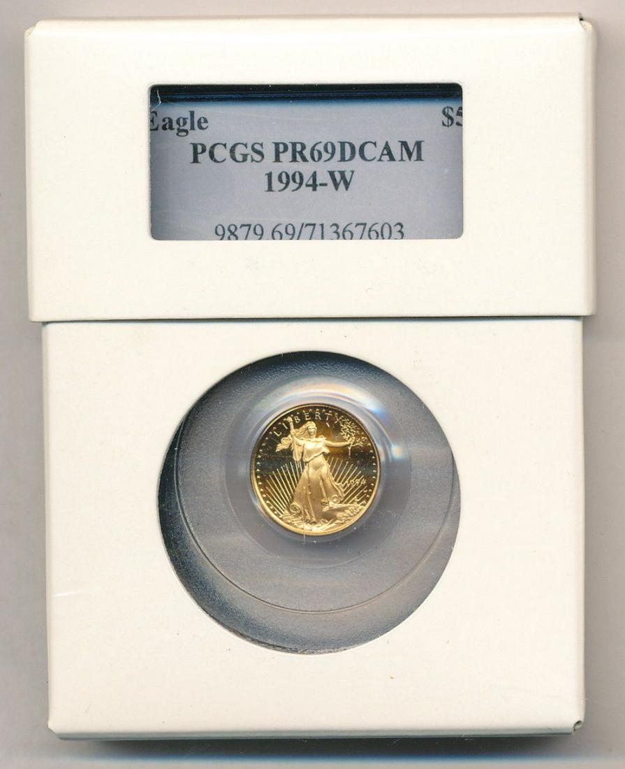 1994-W 1/10th oz American Gold Eagle PCGS PR69DCAM (1 of 5)